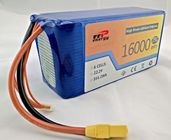 باتری قابل شارژ 355.2 وات لیتیوم یون پلیمر 6S1P 16000mAh 22.2V برای پهپاد با KC CB UL