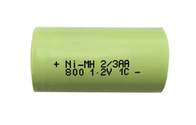 2/3 باتری AA 1.2 ولت 800 میلی آمپر ساعتی NIMH قابل شارژ با چرخه طولانی عمر