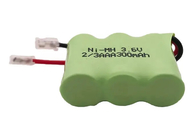 بسته های باتری 3.6 ولتی 300 میلی آمپر ساعتی Ni Mh قابل شارژ 500 چرخه 2AAA اندازه 3AAA