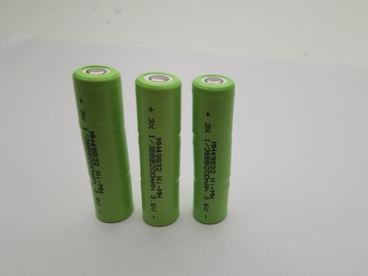 UL 3.6V 200mAh NIMH باتری های شارژ پذیر 1/3BBB بسته باتری های سفارشی NIMH آماده استفاده