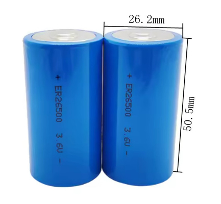 باتری لیتیوم Er26500 3.6v 8500mah 9ah lisocl2 باتری لیتیوم Er26500 C اندازه 3.6V 9000mah باتری لیتیوم اولیه