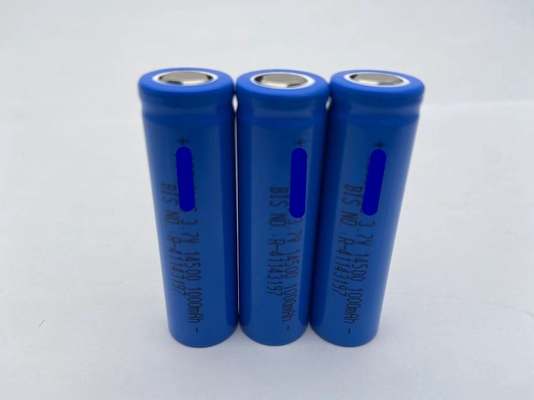 14500 3.7 V 1000mah 800mAh لیتیوم یون شارژ مجدد باتری سلول OEM سرویس CE UL CB