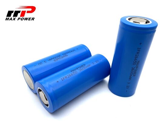 26650 3600mAh 3.2V Lithium LiFePO4 Battery 2000 Times Long Cycle Life