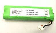 NIMH AA1600mAh 4.8V باتری 3C بسته 3C برای دستگاه پزشکی با گواهینامه UL IEC / EN61951
