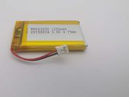1250mah 3.7V لیتیوم یون باتری پلیمر 5C تخلیه محتوا فعلی 653050 برای پزشکی