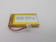 1250mah 3.7V لیتیوم یون باتری پلیمر 5C تخلیه محتوا فعلی 653050 برای پزشکی