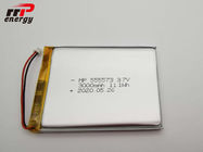 باتری قابل شارژ MSDS UN38.3 CE CB 3.7V 3000mAh لیتیوم یون پلیمر