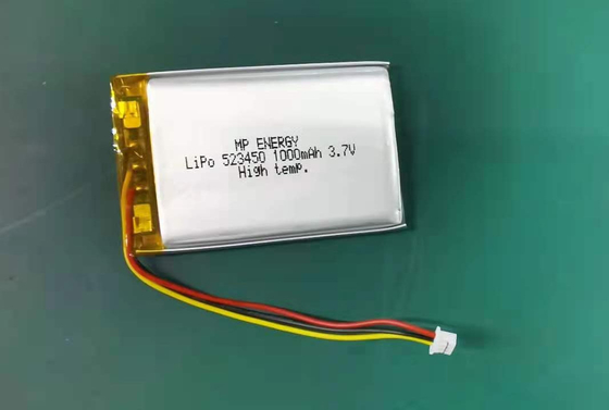 IEC62133 باتری لیتیوم پلیمری قابل شارژ GPS 523450 3.7 ولت 1000 میلی آمپر ساعت