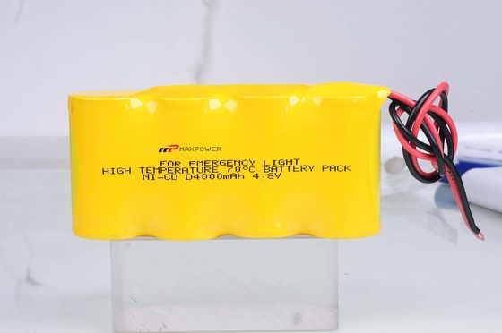 باتری های قابل شارژ باتری 4000 میلی آمپر 4.8V NICD برای روشنایی اضطراری