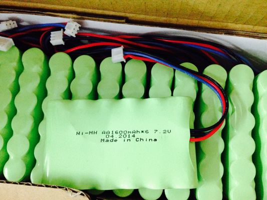 باتری های قابل شارژ AAV NIMH 1600mAh 7.2V AA، باتری لیتیوم دوربین OEM
