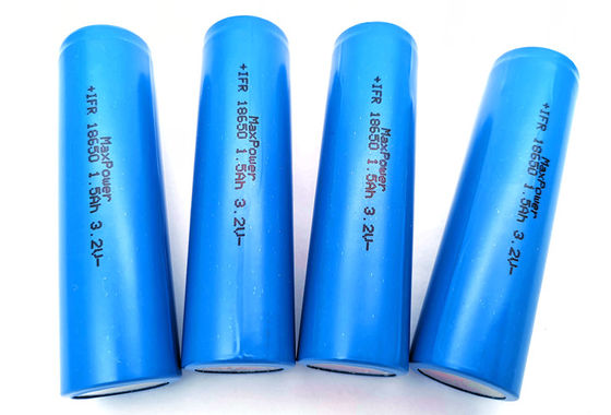 باتری 1FHz 3.2V 1500mAh قابل شارژ LiFePO4 باتری IFR18650 برای روشنایی اضطراری با KC CB UL