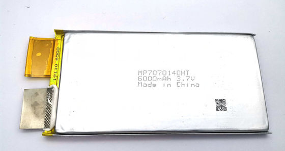 60 درجه باتری لیتیوم پلیمری با ظرفیت بالا C7070140HT 6000mah 3.7V