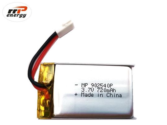 20C نرخ تخلیه بالا پهپاد بدون سرنشین باتری لیتیوم پلیمر 902540P 720mAh CB IEC62133 KC