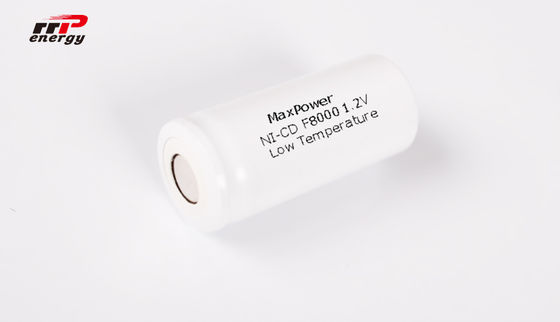 باتری های قابل شارژ 1.2V F8000mAh NiCd با ظرفیت بالا با طول عمر بالا با دمای پایین